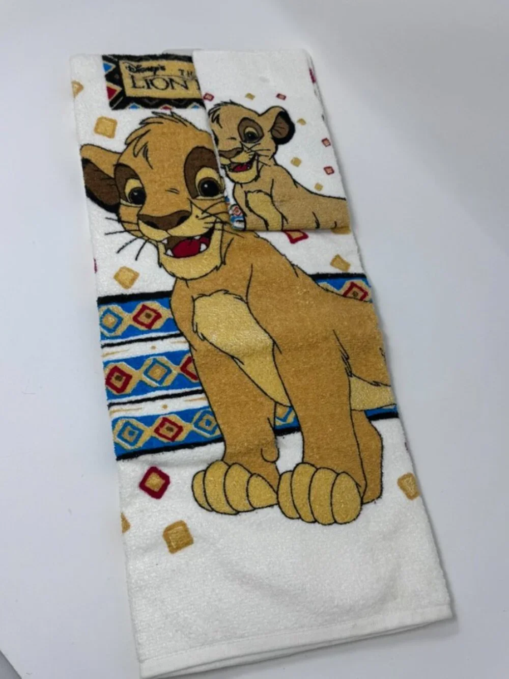 VTG Disney The Lion King Young Simba’s  Towel Wash Cloth   Cannon   1990s   NEW